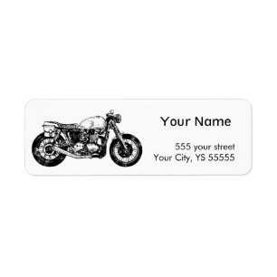 Vintage graphique affligé rétro par moto