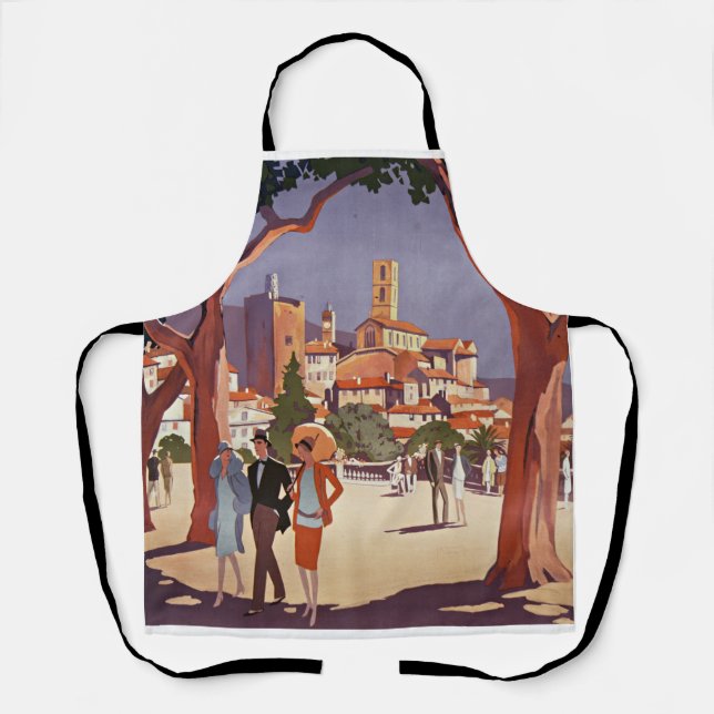 Vintage Grasse Summer Art Apron (Front)