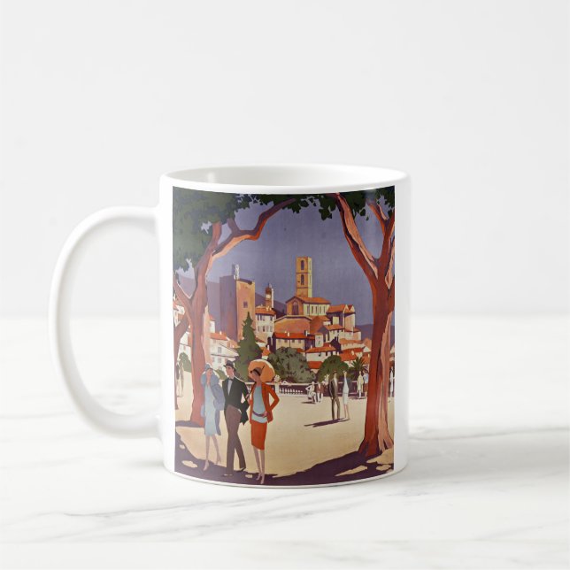Vintage Grasse Summer Art Coffee Mug (Left)