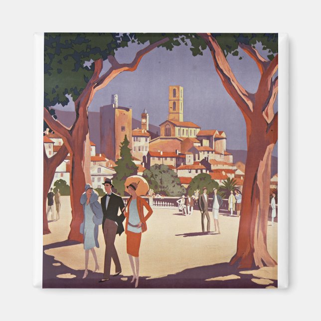 Vintage Grasse Summer Art Magnet (Front)