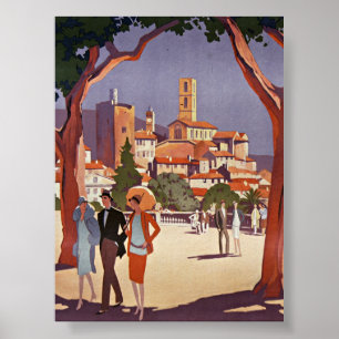 Vintage Grasse Summer Art Poster