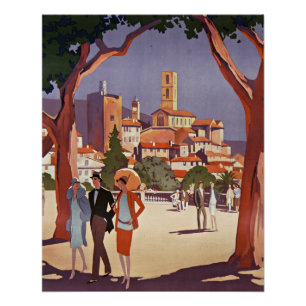 Vintage Grasse Summer Art Poster