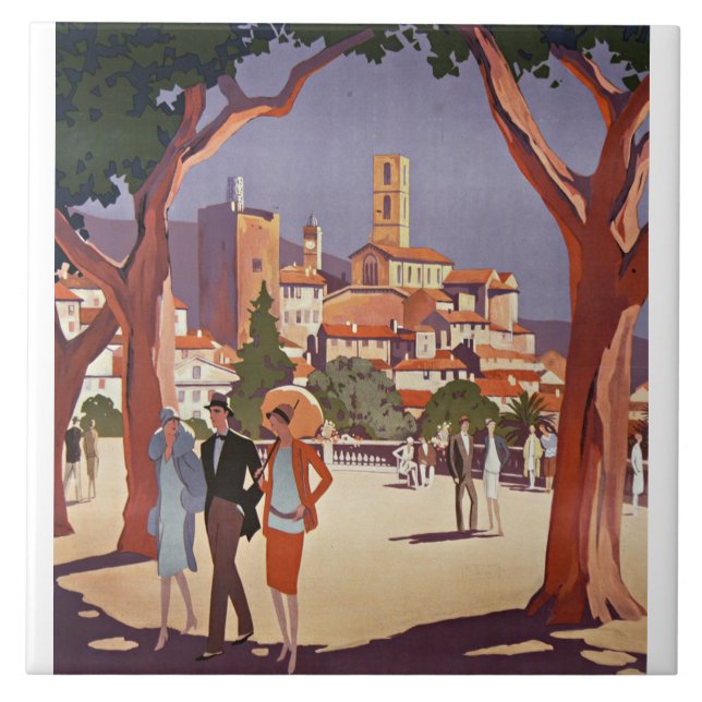 Vintage Grasse Summer Art Tile (Front)