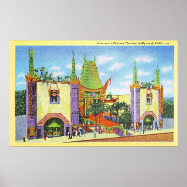 Vintage Grauman's Chinese Theatre Poster (Front)