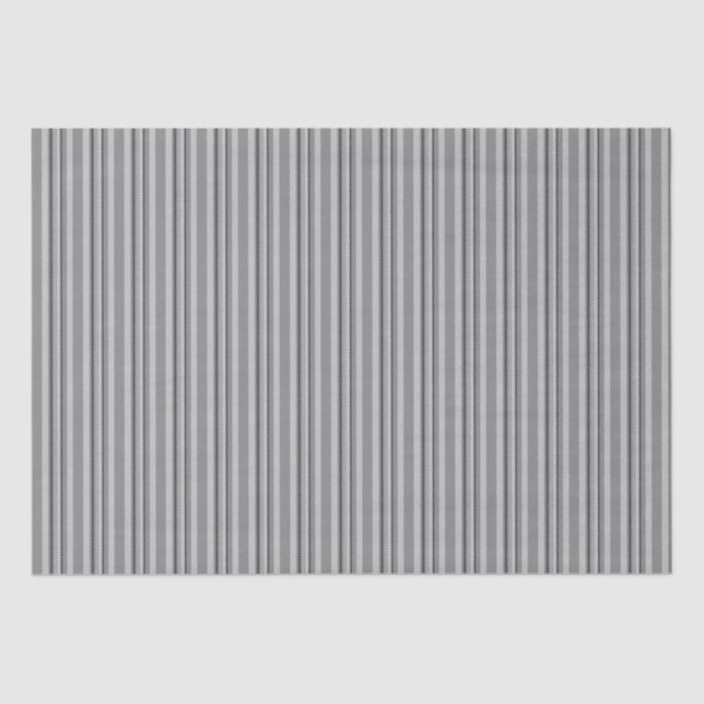 Vintage grayscale graphic stripes pattern  tissue paper (Front)