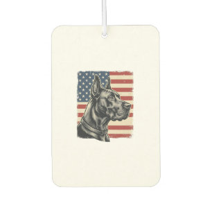 Vintage Great Dane Patriotic Flag Vector Design_1 Air Freshener