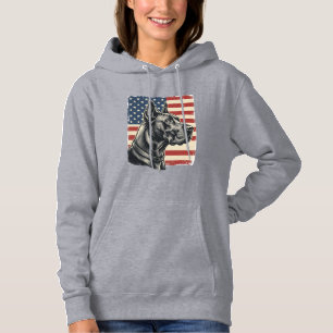 Vintage Great Dane Patriotic Flag Vector Design_1 Hoodie