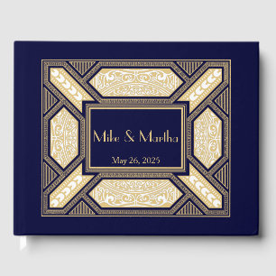 Vintage Great Gatsby Art Déco Mariage Livre d'hôte
