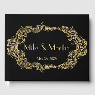 Vintage Great Gatsby Art Déco Mariage Livre d'hôte