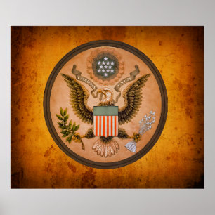 Vintage Great SEAL of the United States 1890 Poster