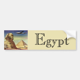 Vintage Great Sphinx of Giza, Pyramids of Egypt Bumper Sticker