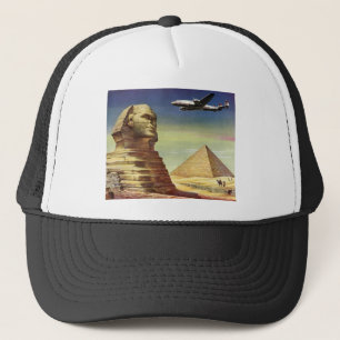 Vintage Great Sphinx of Giza, Pyramids of Egypt Trucker Hat