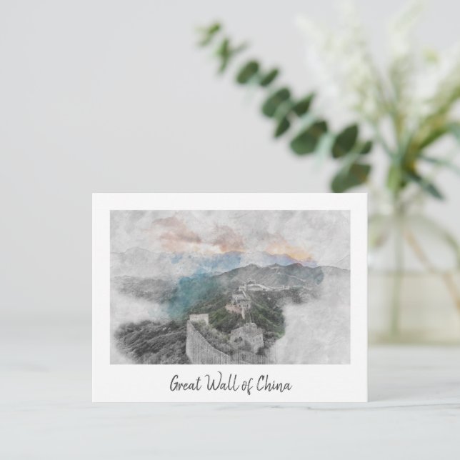 Vintage Great Wall of China Postcard – Historic (Standing Front)