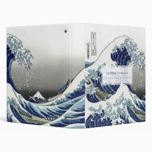 vintage, Great Wave, Hokusai 葛飾北斎の神奈川沖浪 Binder