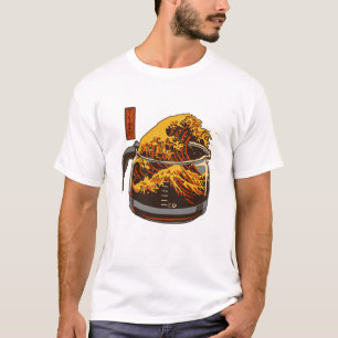 Vintage Great Wave off Kanagawa Mount Fuji Coffee T-Shirt