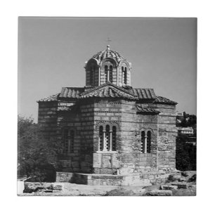 Vintage Greece Athens Church of the Holy Apostles Tile