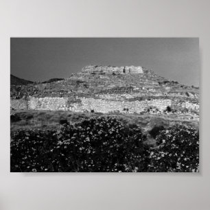 Vintage Greece Athens Mycenae acropolis overview Poster