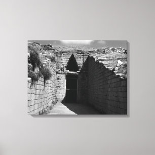 Vintage Greece Athens Mycenae Agamemnon tomb Canvas Print