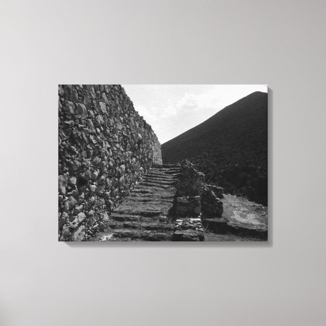 Vintage Greece Athens Mycenae royal stairs Canvas Print (Front)