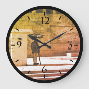Vintage Greece Athens Tomb of the Unknown Soldier  Large Clock