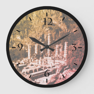 Vintage Greece Delphi Apollo Temple Watch Large Cl Large Clock