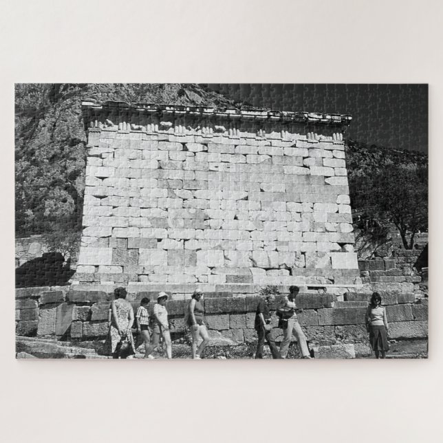 Vintage Greece Delphi Athenian Treasury Jigsaw Puzzle (Horizontal)