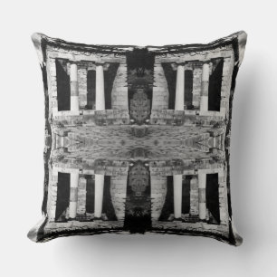 Vintage Greece Delphi Athenian Treasury Postcard Throw Pillow