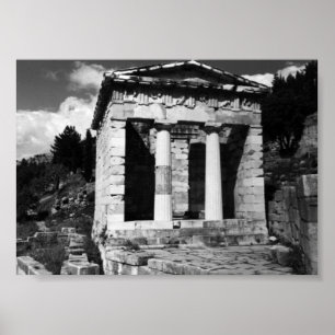 Vintage Greece Delphi Athenian Treasury Poster