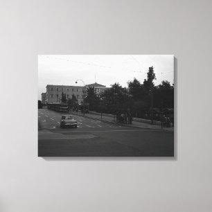 Vintage Greece Delphi Old palace Canvas Print