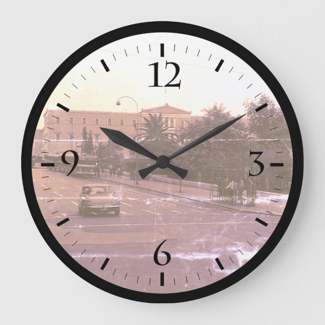 Vintage Greece Delphi Old palace Watch Large Clock (Front)