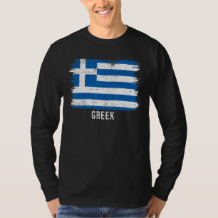 Vintage Greece Flag Greek Proud Of My Roots T-Shirt