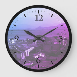 Vintage Greece Nafplion beach Watch Large Clock