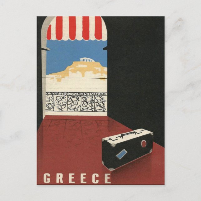 Vintage Greece Travel Athens Parthenon Temple Postcard (Front)