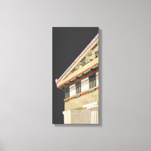 Vintage Greek Architecture, Temple of Athena Canvas Print