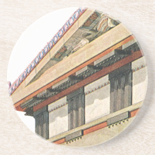 Vintage Greek Architecture, Temple of Athena Coaster