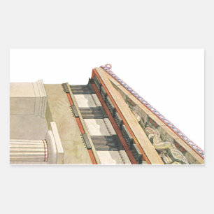 Vintage Greek Architecture, Temple of Athena Sticker