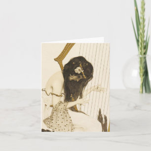 Vintage Greek Harpist Note Card