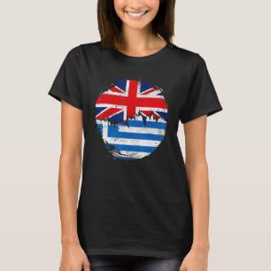 Vintage Greeks British Flag Roots Greece Distresse T-Shirt