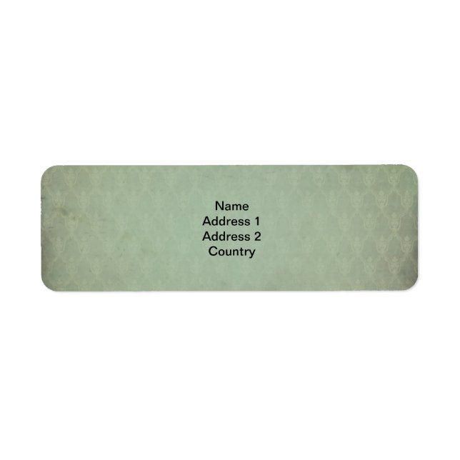 Vintage Green Address Label (Front)