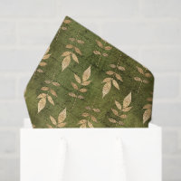 Vintage Green and Gold Leaf