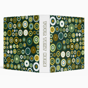 Vintage Green and White Fifties Abstract Art Binder