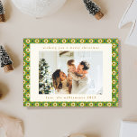 Vintage Green Boho Floral Custom 2 Photo Christmas Holiday Card<br><div class="desc">Vintage Green Boho Floral Custom 2 Photo Christmas Holiday Card</div>