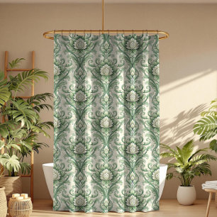 Vintage green botanical pattern