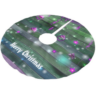 Vintage Green Brushed Polyester Tree Skirt