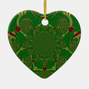 Vintage Green Ceramic Ornament