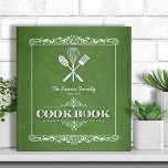 Vintage Green Chalkboard Family Cookbook Binder<br><div class="desc">A fun,  vintage chalkboard look for this personalized family cookbook binder.</div>