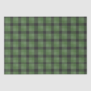 Vintage Green Christmas plaid holiday Gift Tissue Paper