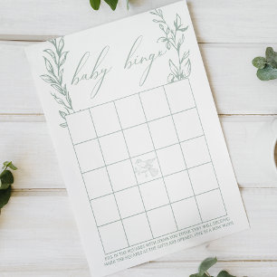 Vintage Green Double Sided Baby Shower Game
