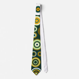 Vintage Green Fifties Abstract Art Tie