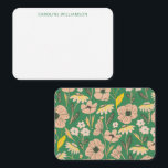 Vintage Green Floral Custom Name Gift Enclosure Card<br><div class="desc">Add a timeless touch to your gifts with this vintage pink and green floral custom name gift enclosure note card, perfect for weddings, birthdays, anniversaries, and special occasions; featuring an elegant floral design with soft, romantic hues, this personalized note card is ideal for those who appreciate classic beauty and thoughtful...</div>